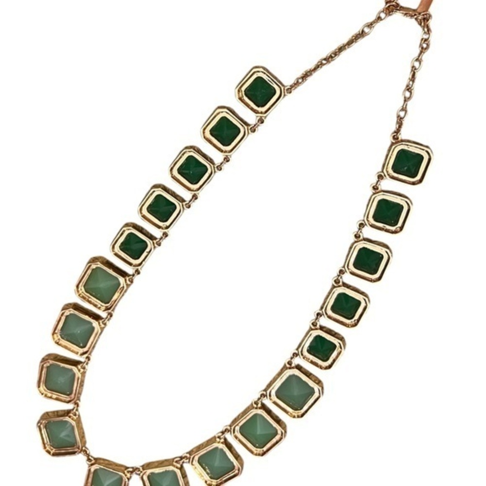 Kate Spade Frame of Mind Necklace Graduated Emerald Green 22-26” Long Party EUC‎ - Picture 11 of 15